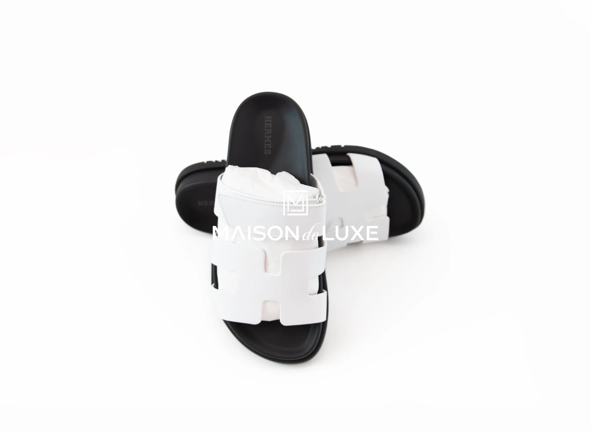 Hermes Women's White Chypre Sandal 36
