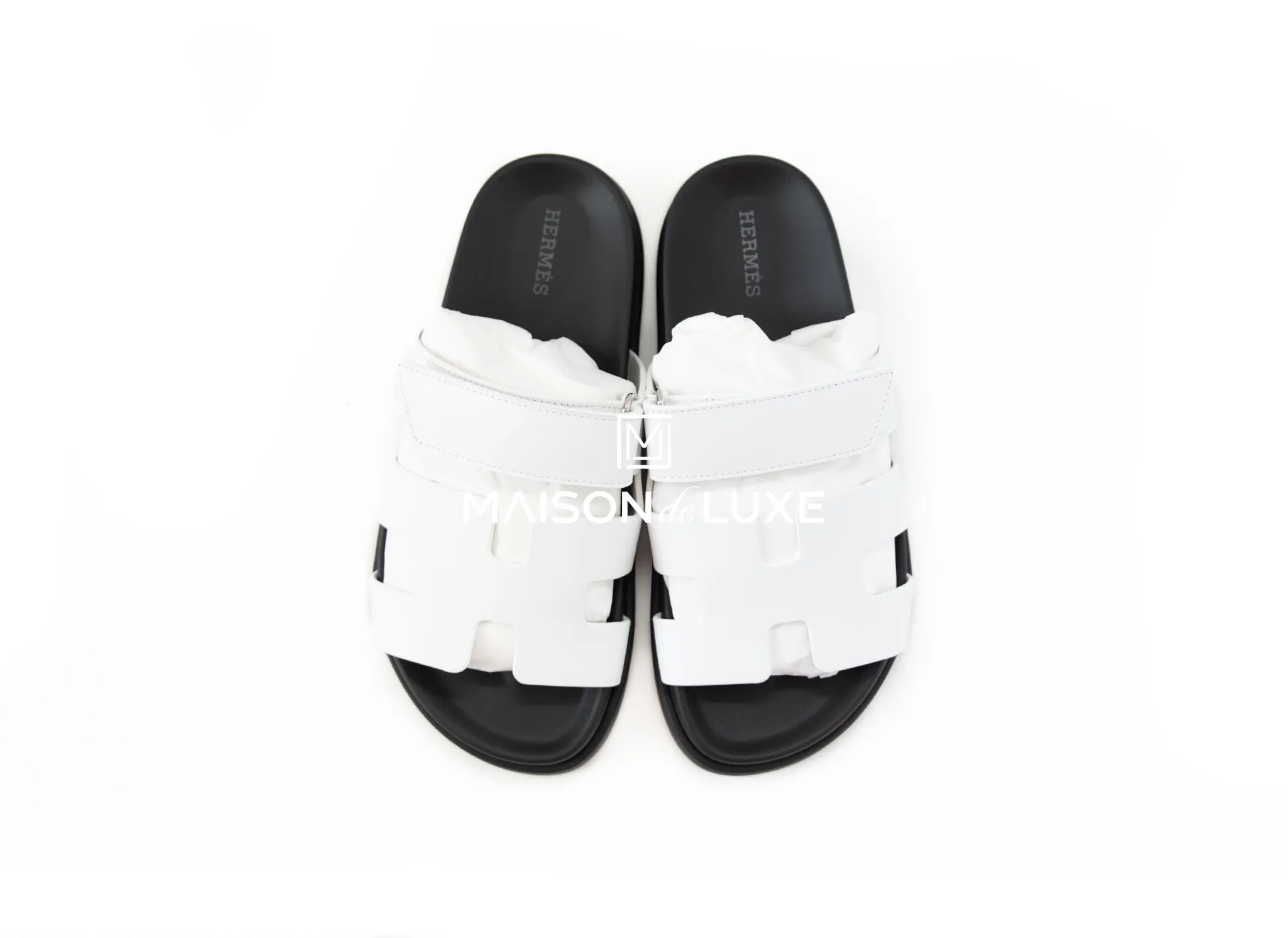 Hermes Women's White Chypre Sandal 36