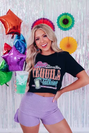 It Was The Tequila... Graphic Tee -  Black