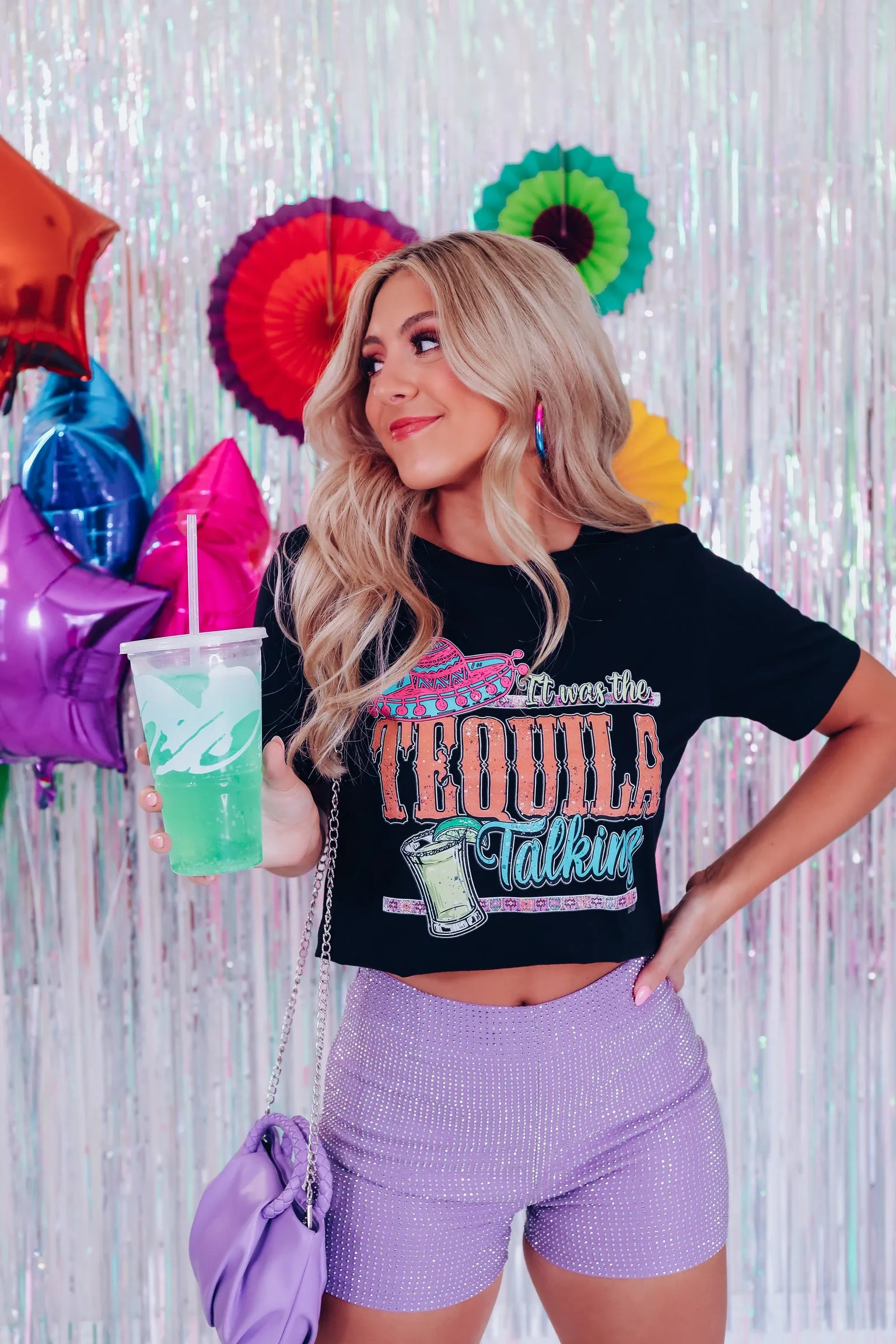 It Was The Tequila... Graphic Tee -  Black