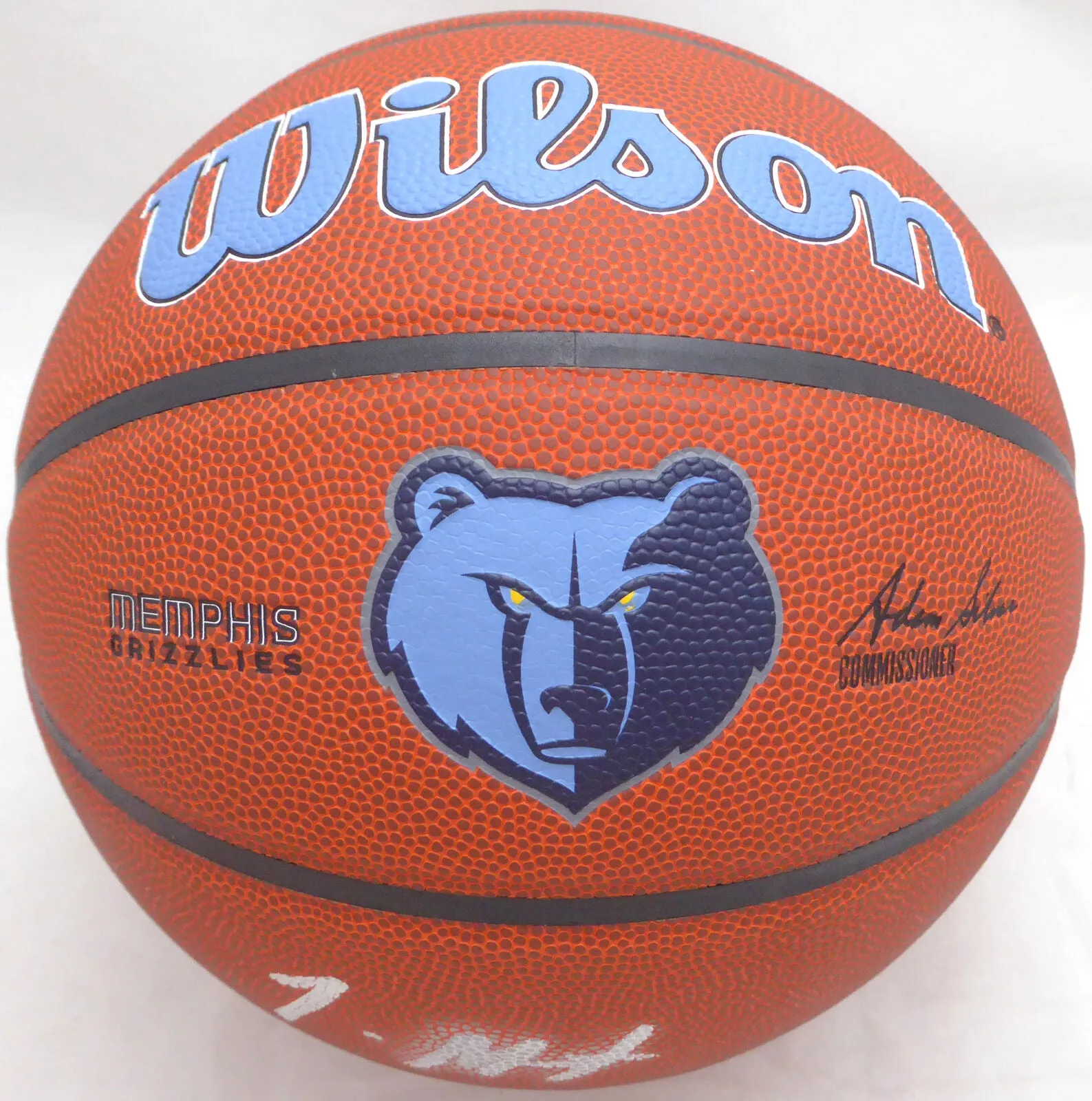 Ja Morant Autographed Wilson Basketball Grizzlies (Smudged) Beckett BJ66982
