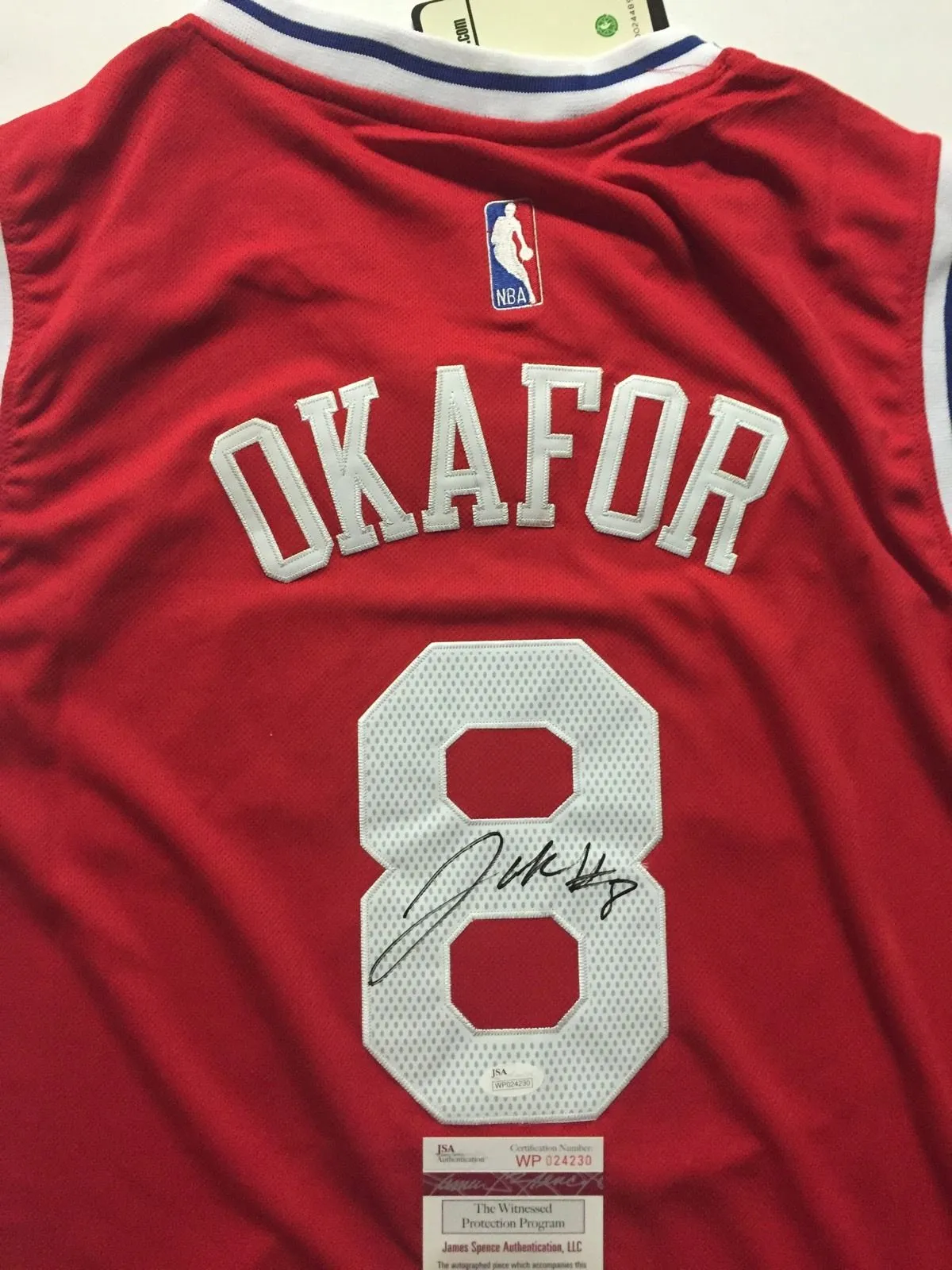 Jahlil Okafor Signed Autographed Philadelphia 76ers Basketball Jersey (JSA COA)