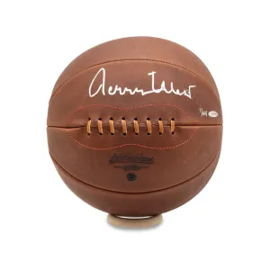 Jerry West Autographed Naismith Leather Head Basketball