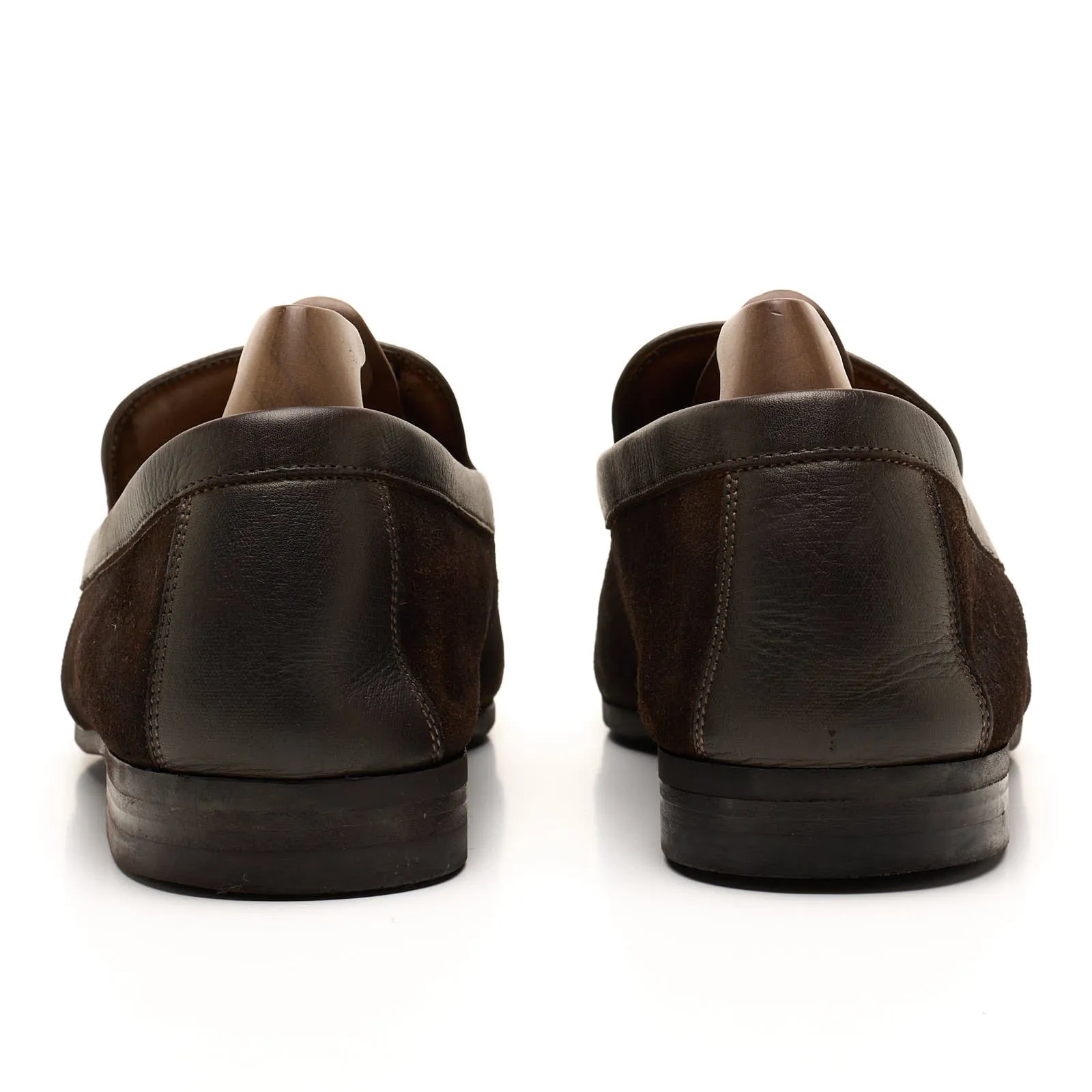 JOHN LOBB "Tyne" Brown Suede Leather Bit Loafers Shoes 8E US 8.5 Last 0016