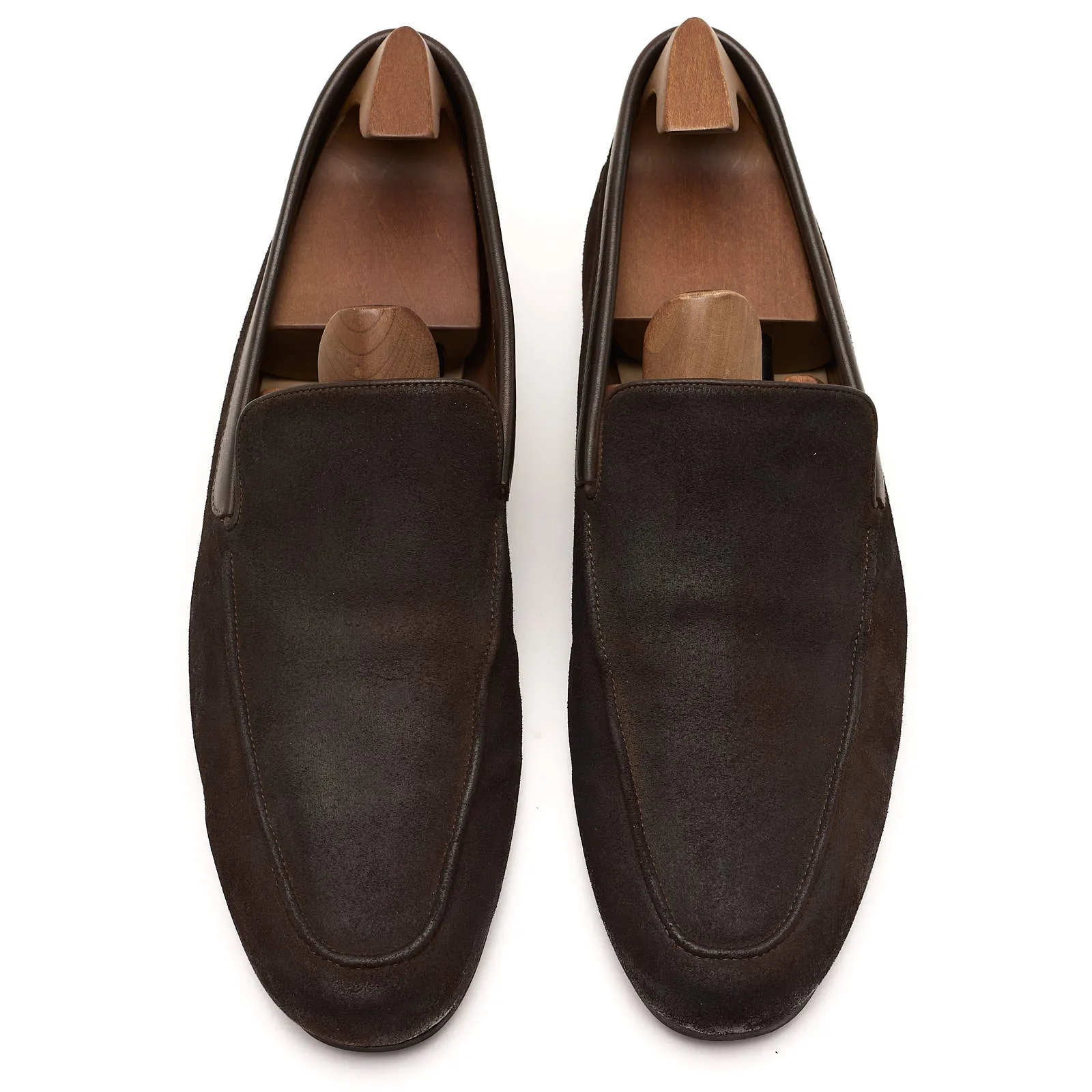 JOHN LOBB "Tyne" Brown Suede Leather Bit Loafers Shoes 8E US 8.5 Last 0016