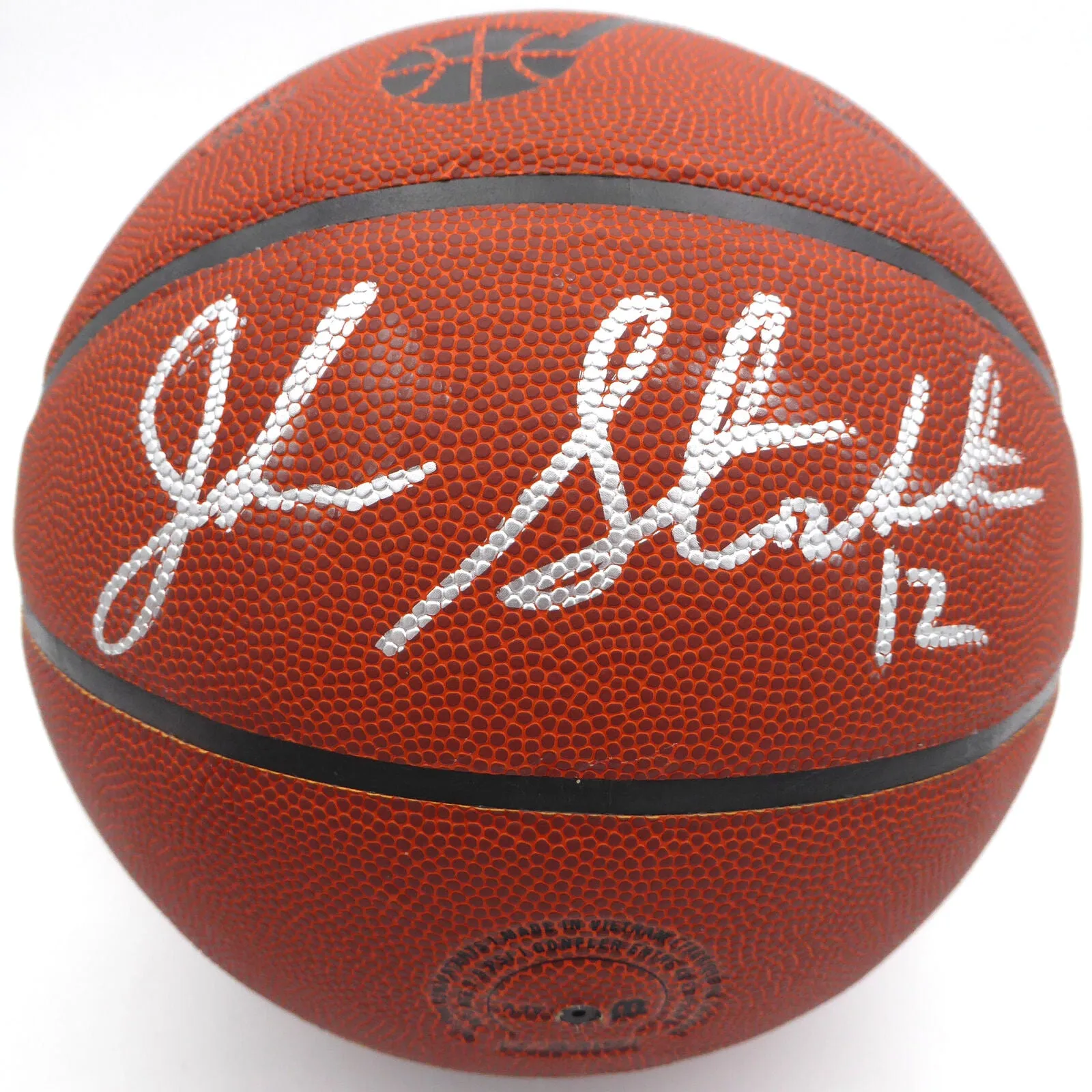 John Stockton Autographed Basketball Utah Jazz (Smudged) Beckett QR #1W271720