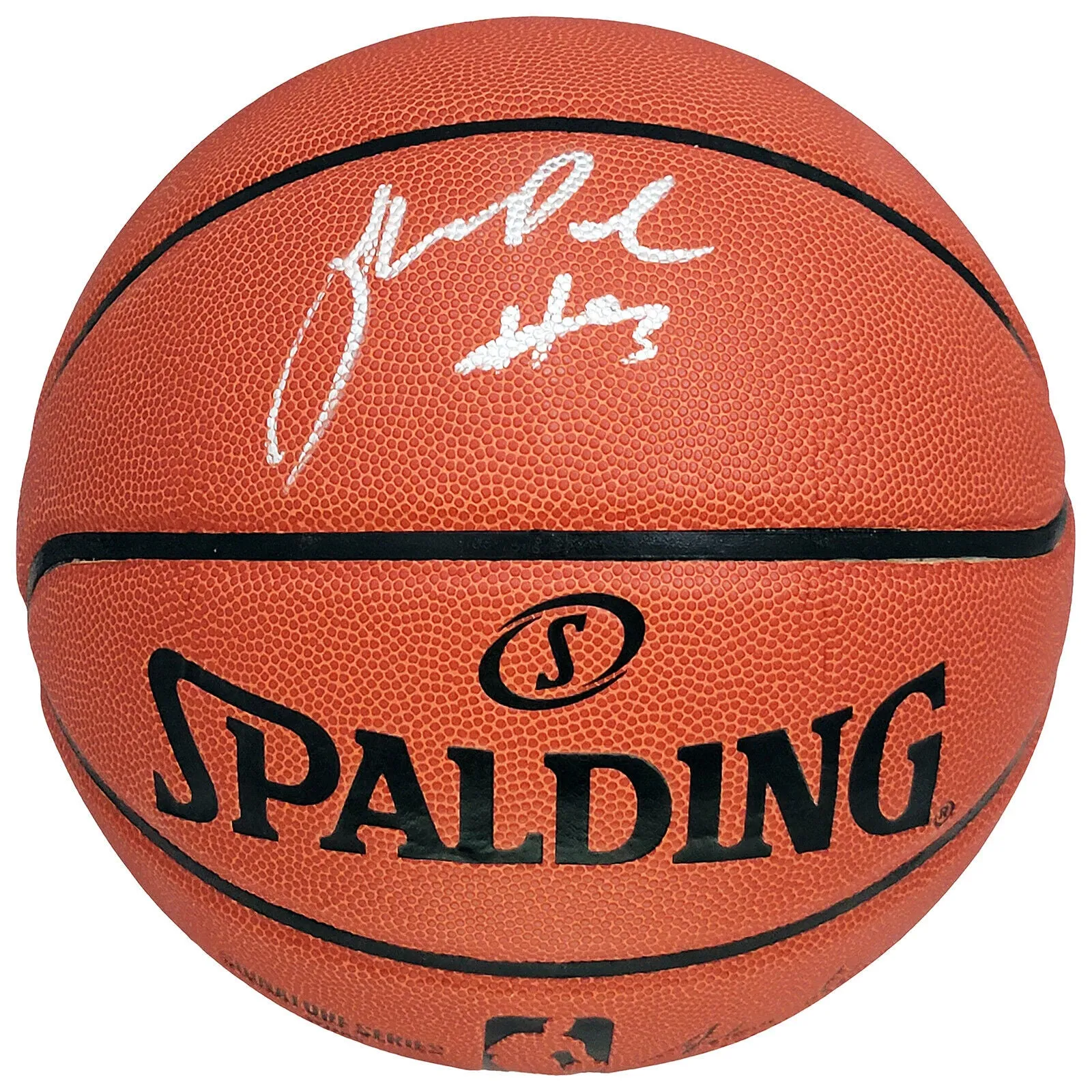 JORDAN POOLE AUTOGRAPHED SPALDING SERIES BASKETBALL WARRIORS BECKETT 211898