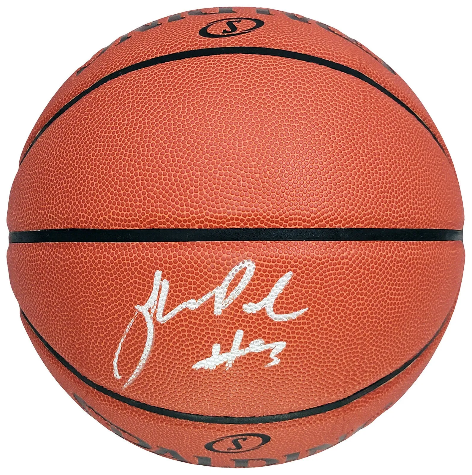 JORDAN POOLE AUTOGRAPHED SPALDING SERIES BASKETBALL WARRIORS BECKETT 211898