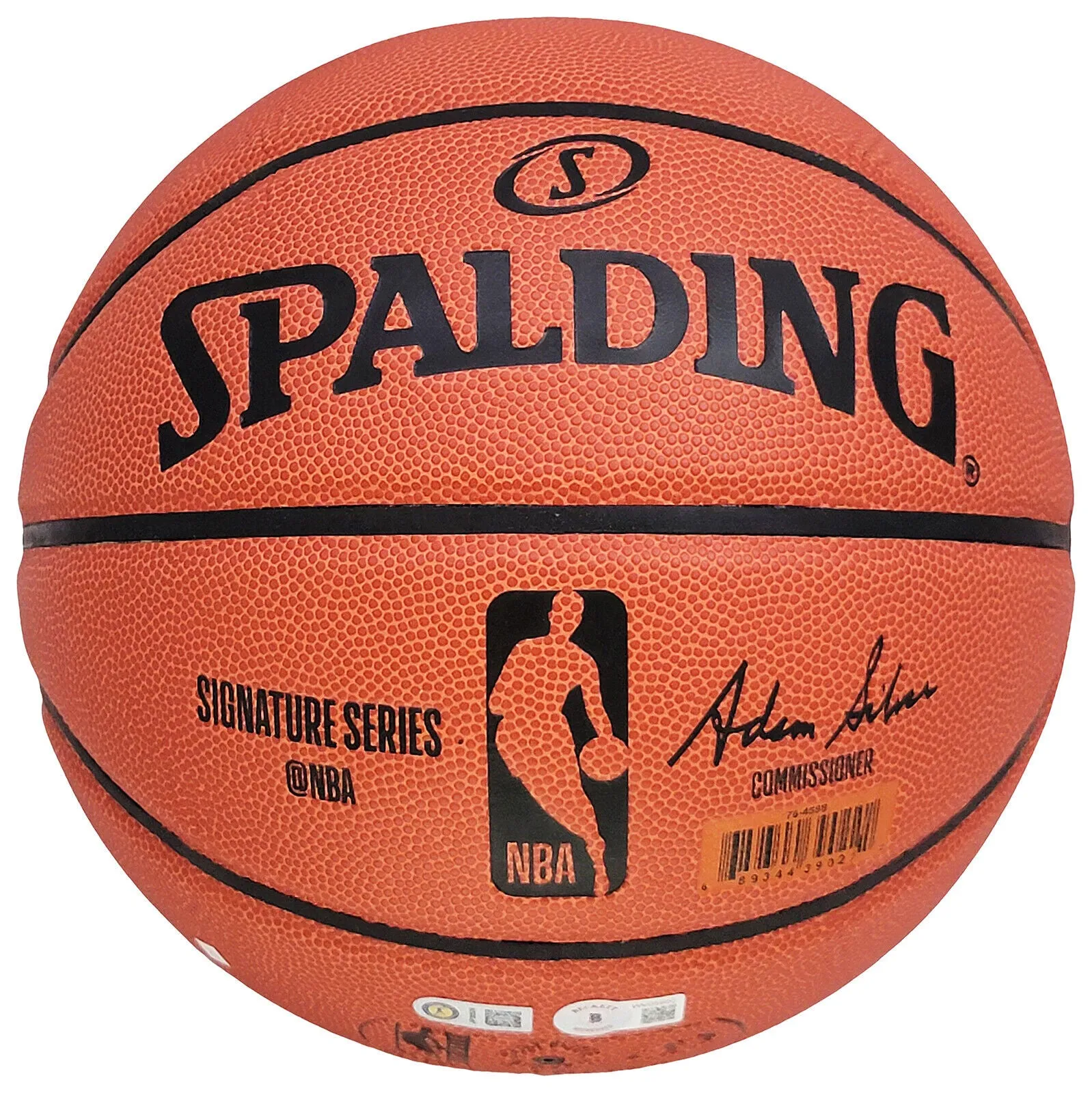 JORDAN POOLE AUTOGRAPHED SPALDING SERIES BASKETBALL WARRIORS BECKETT 211898