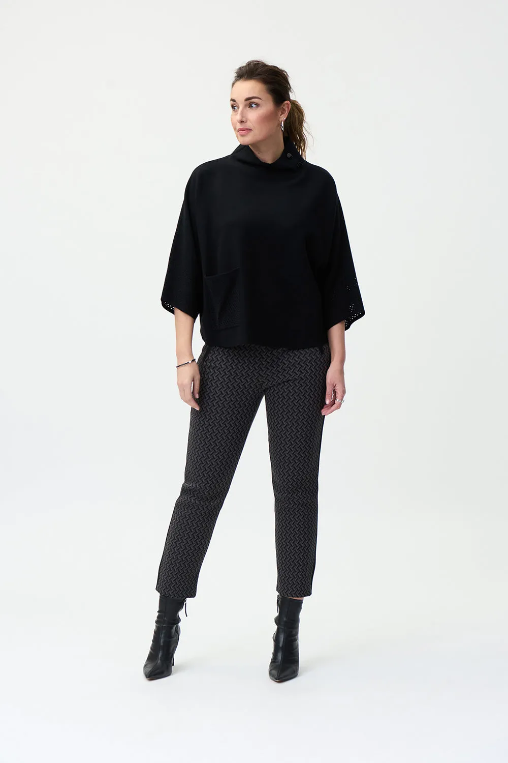 Joseph Ribkoff Textured Pant with Pocket Trim jr224114