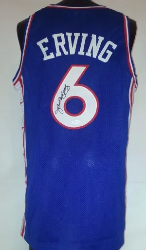 Julius "Dr. J" Erving Signed Autographed Philadelphia 76ers Basketball Jersey (JSA COA)