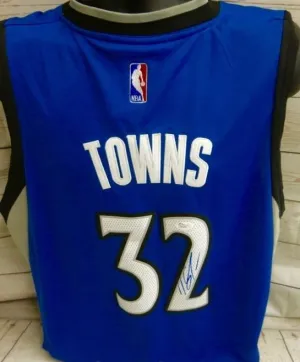 Karl-Anthony Towns Signed Autographed Minnesota Timberwolves Basketball Jersey (JSA COA)