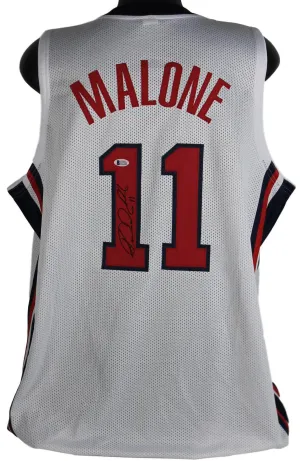 Karl Malone Signed Autographed USA Dream Team Basketball Jersey (Beckett COA)