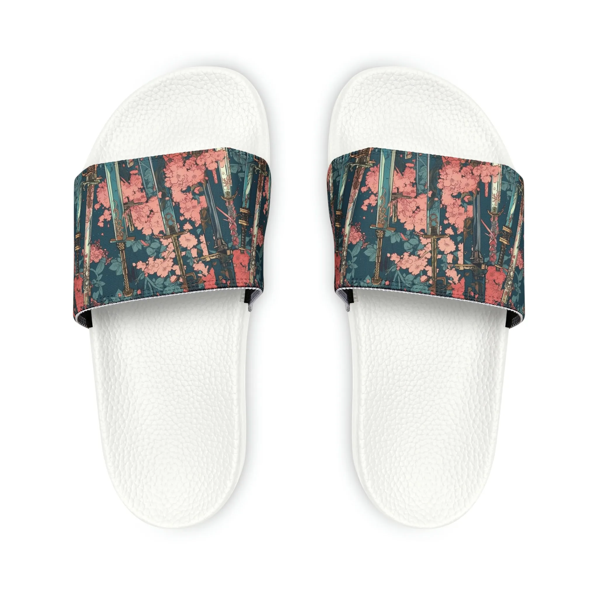 Katanas & Cherry Blossoms - Women's Removable-Strap Sandals