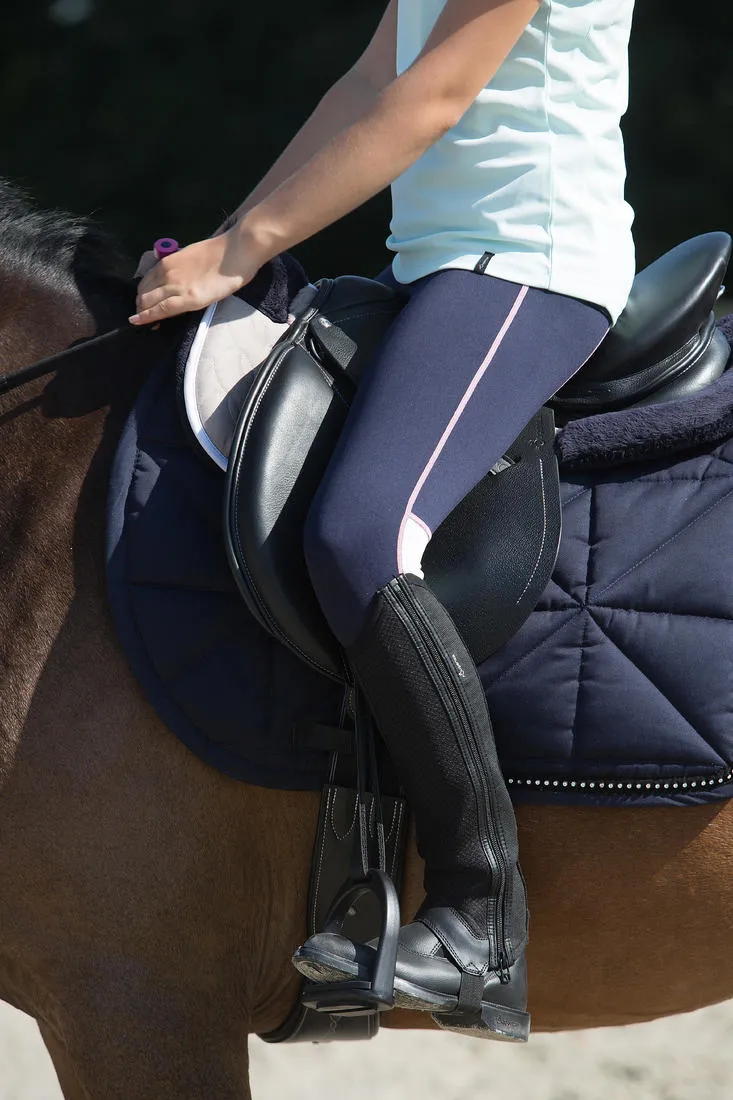 Kids' Horse Riding Mesh Half Chaps 100