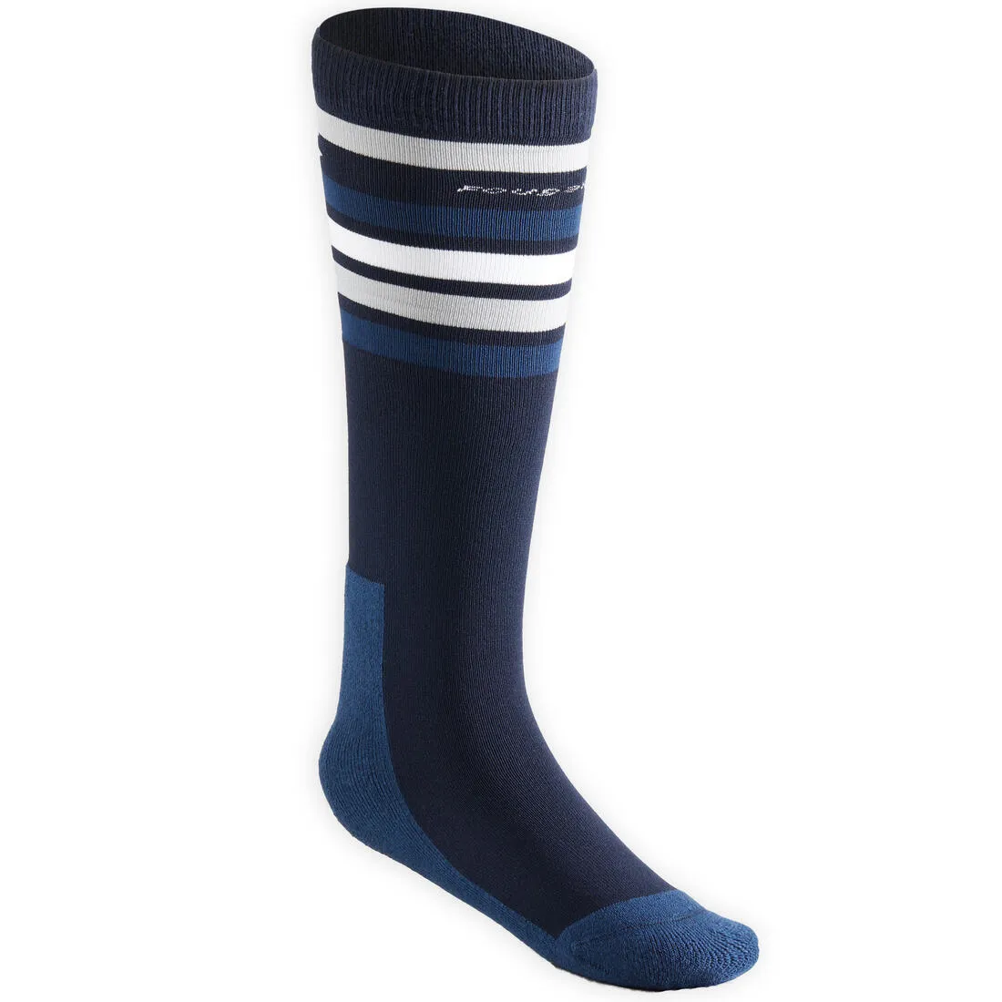 Kids' Horse Riding Socks SKS100 - Petrol Stripes