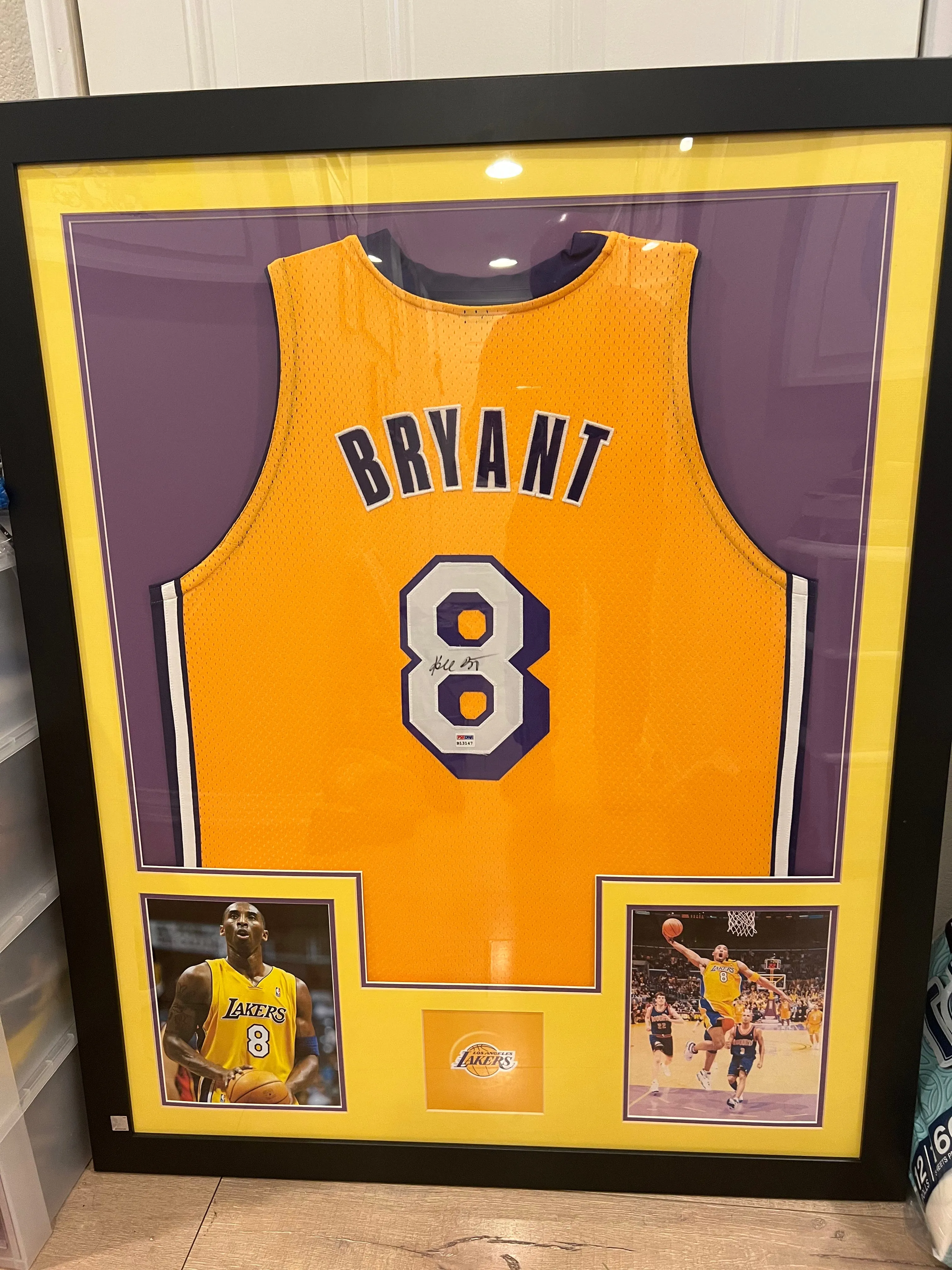 Kobe Bryant Framed Signed PSA Jersey