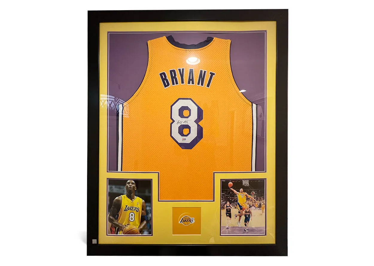 Kobe Bryant Framed Signed PSA Jersey