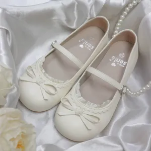 Lacy Bow Mary Jane Flats