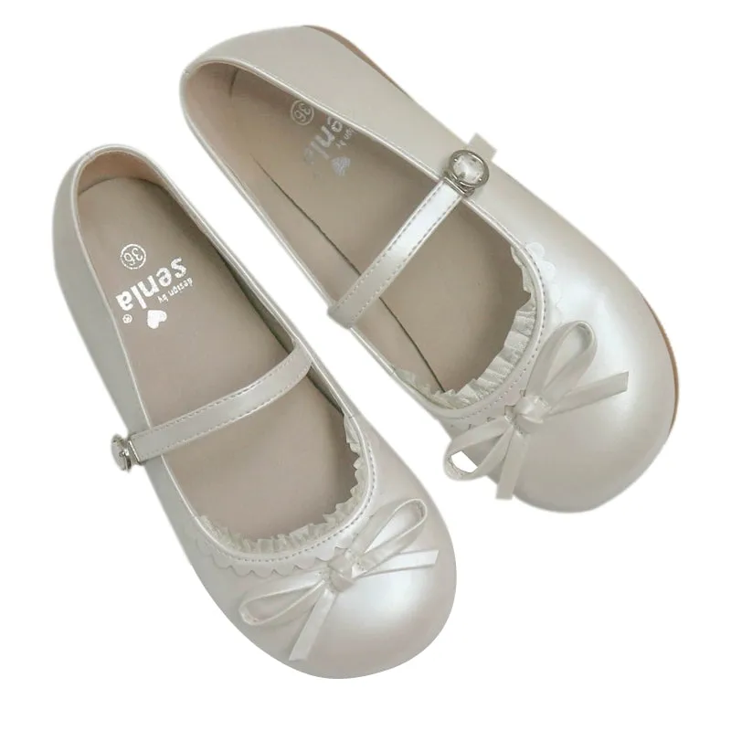 Lacy Bow Mary Jane Flats