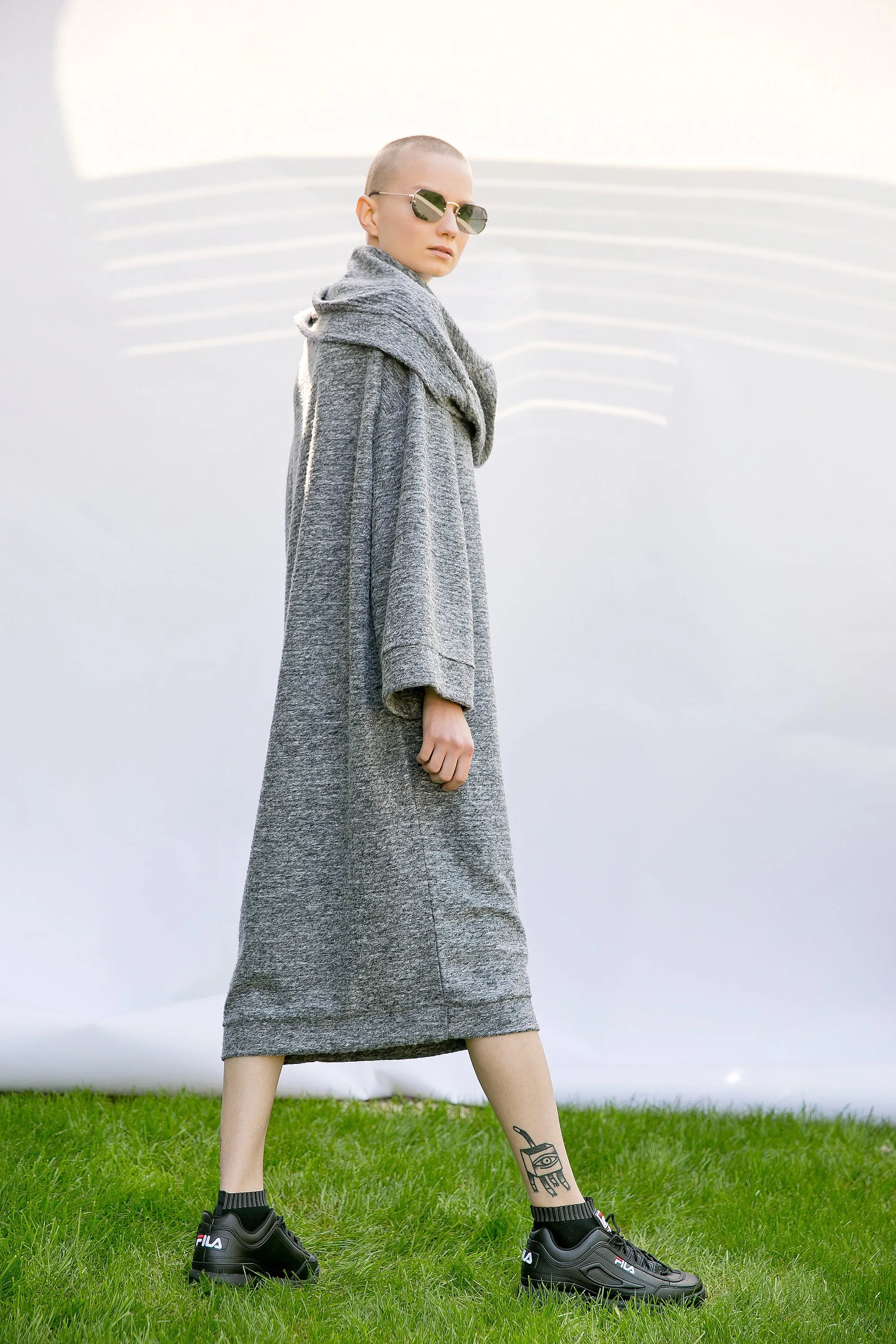 Loungewear Dress, Holiday Dress, Women Comfortwear, Winter Sweater Dress, Gray Cozy Dress, Fall Clothing, Plus Size Dress, Soft Knit Tunic