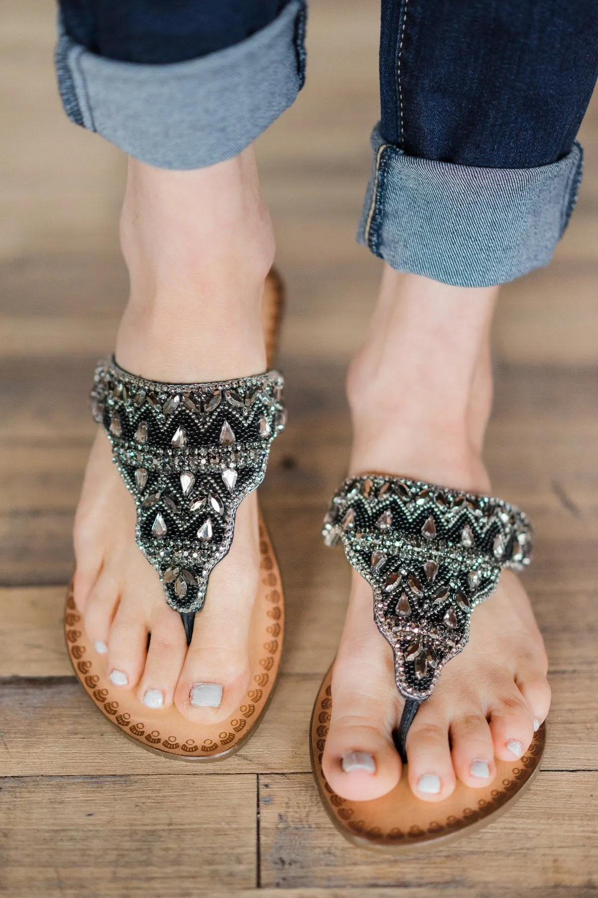 Loving U Naughty Monkey Sandals - Black