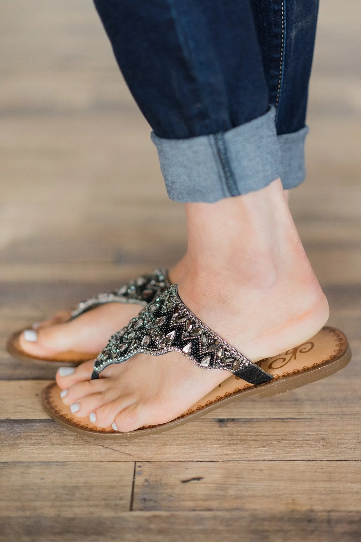 Loving U Naughty Monkey Sandals - Black