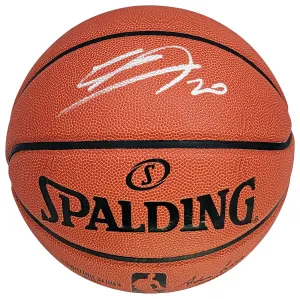 MANU GINOBILI AUTOGRAPHED SPALDING SIGNATURE BASKETBALL SPURS BECKETT 211904