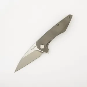 Mini Goblin - Sea Pattern Titanium Handle - Brightwashed W/ Polished Flats M390 Blade