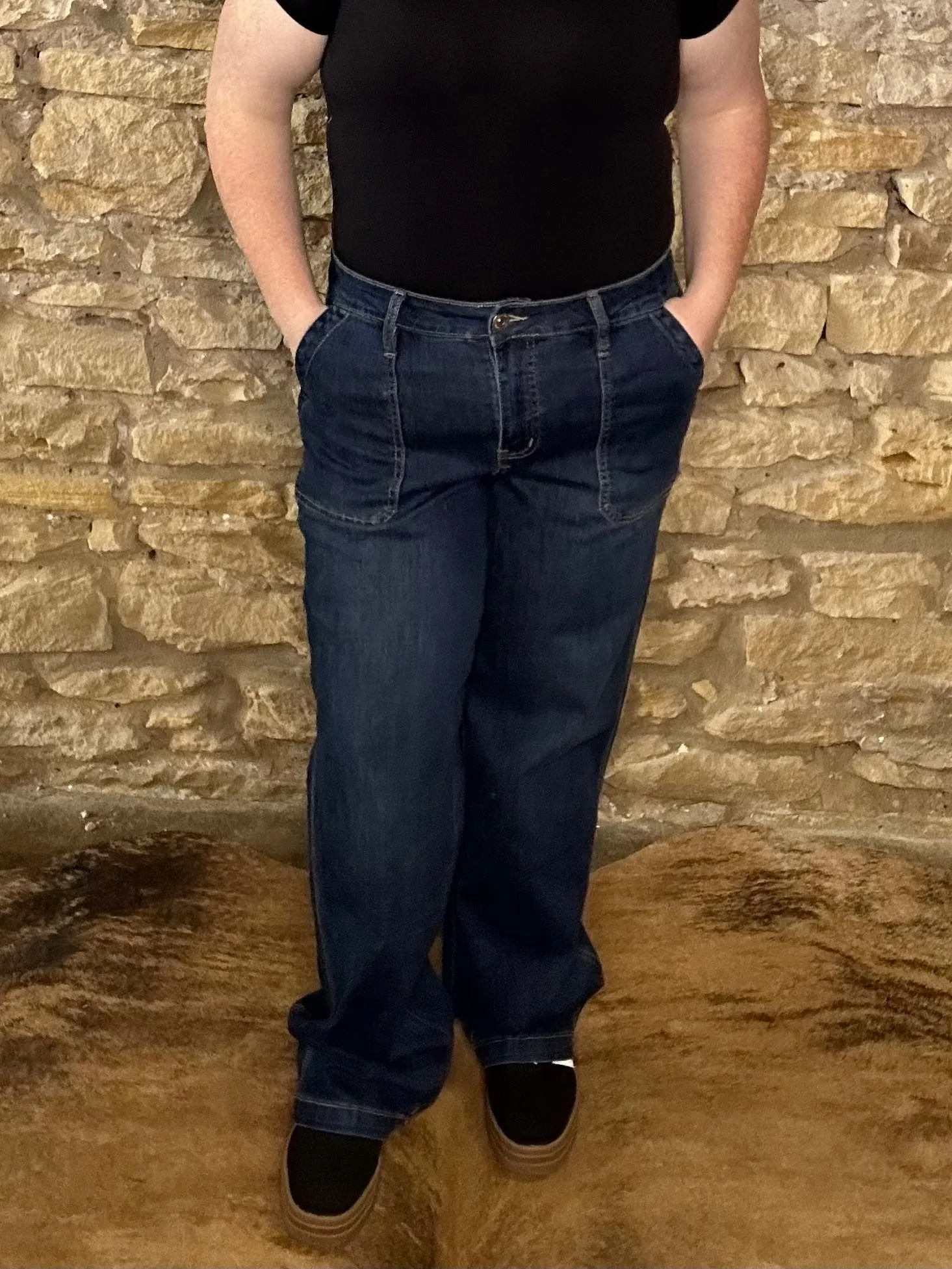 Missy high-rise wide leg jean