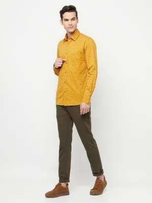 Mustard Floral Printed Shirt