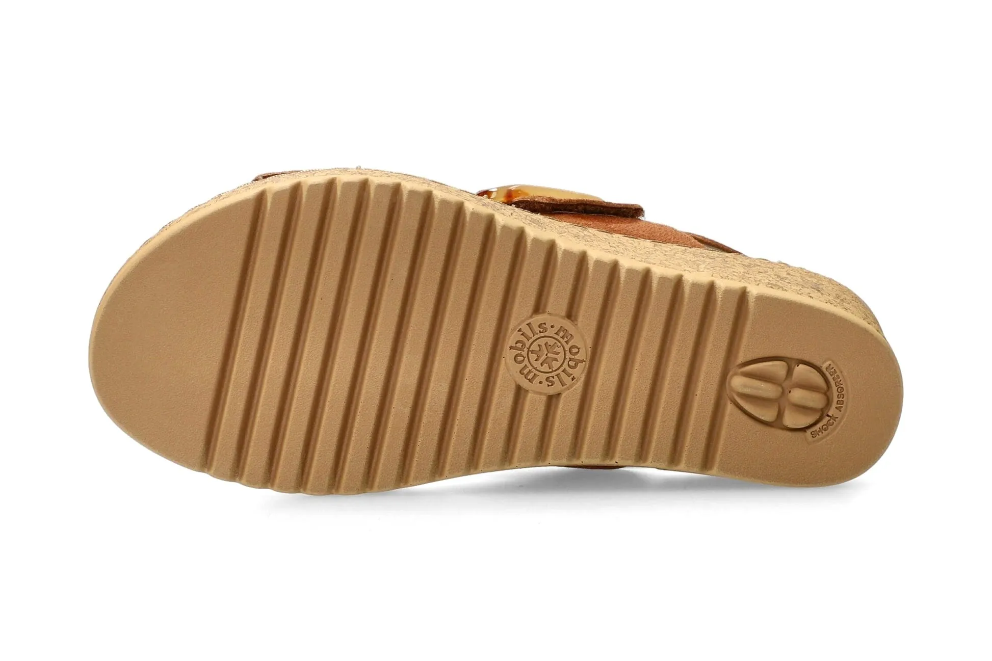 'Nasma' women's  ergonomic wide fit (H) sandal - Brown