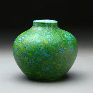 Native Vessel in Green Handblown Glass Vase by Thomas Spake Studios
