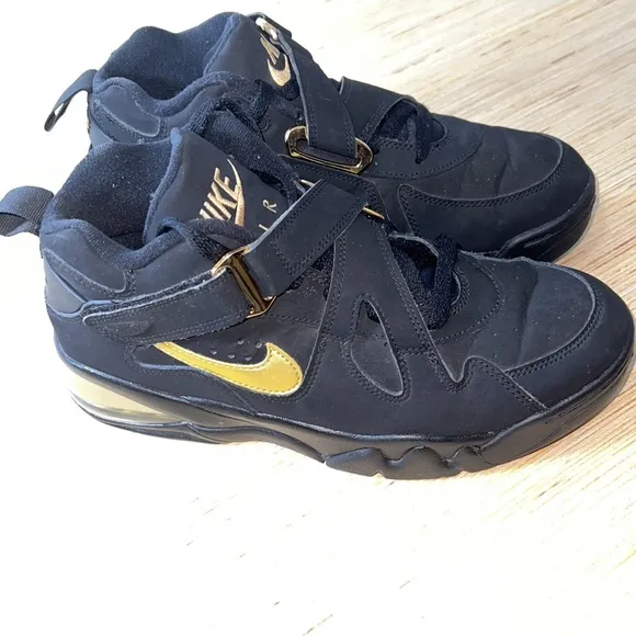Nike Air Force Max CB Black Metallic Gold Size 9