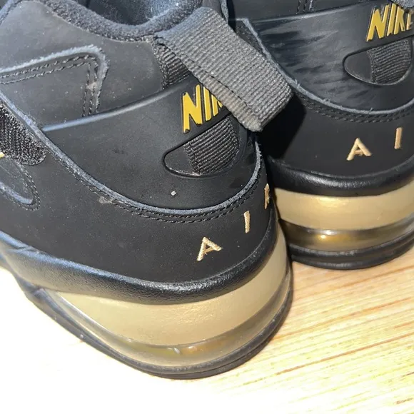 Nike Air Force Max CB Black Metallic Gold Size 9