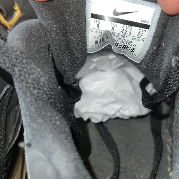 Nike Air Force Max CB Black Metallic Gold Size 9