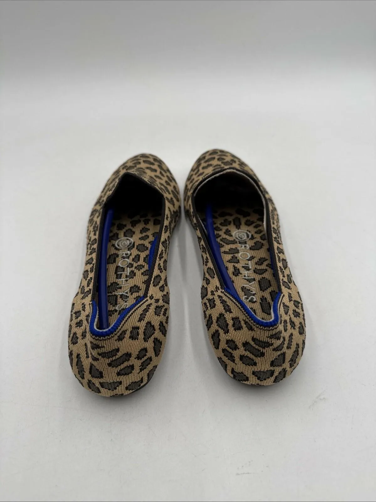 NWOB Rothy’s “THE LOAFERS” Leopard Print Knit Round Toe Slip On Flats Size 7 - Very Good