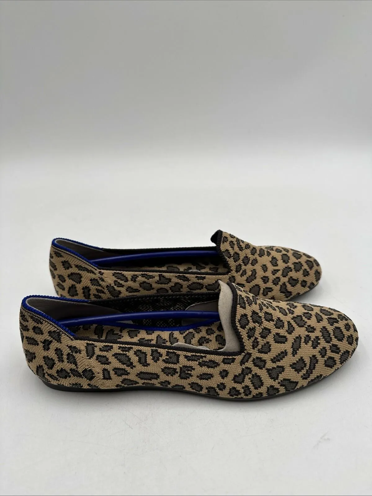 NWOB Rothy’s “THE LOAFERS” Leopard Print Knit Round Toe Slip On Flats Size 7 - Very Good