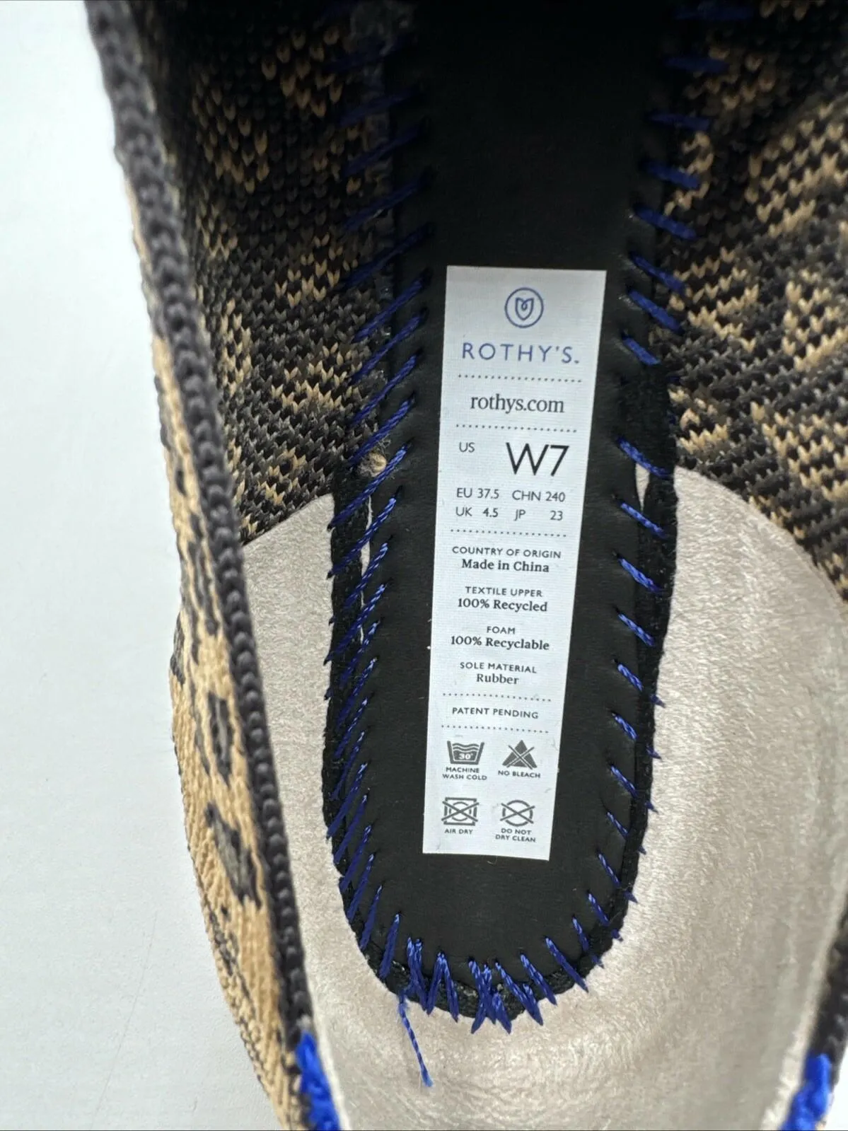 NWOB Rothy’s “THE LOAFERS” Leopard Print Knit Round Toe Slip On Flats Size 7 - Very Good