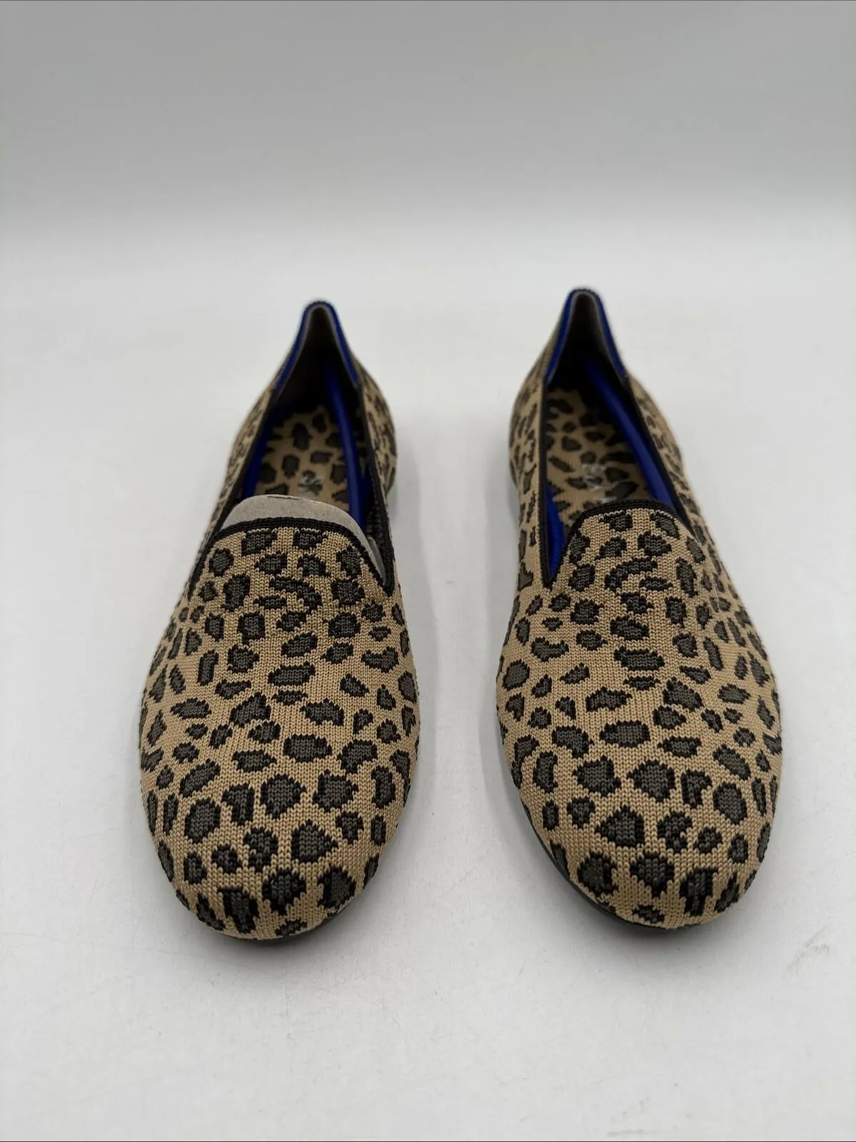 NWOB Rothy’s “THE LOAFERS” Leopard Print Knit Round Toe Slip On Flats Size 7 - Very Good