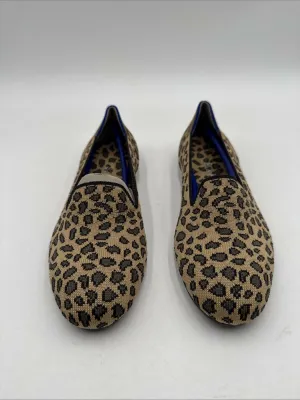 NWOB Rothy’s “THE LOAFERS” Leopard Print Knit Round Toe Slip On Flats Size 7 - Very Good