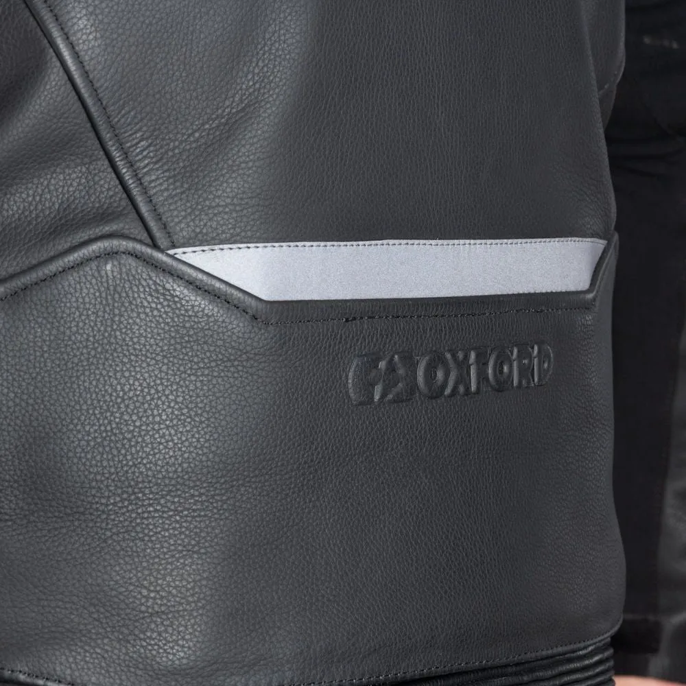 Oxford Cypher 1.0 Leather Jacket Black / White / Red