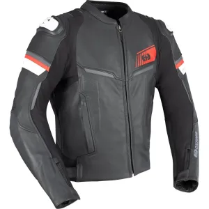 Oxford Cypher 1.0 Leather Jacket Black / White / Red