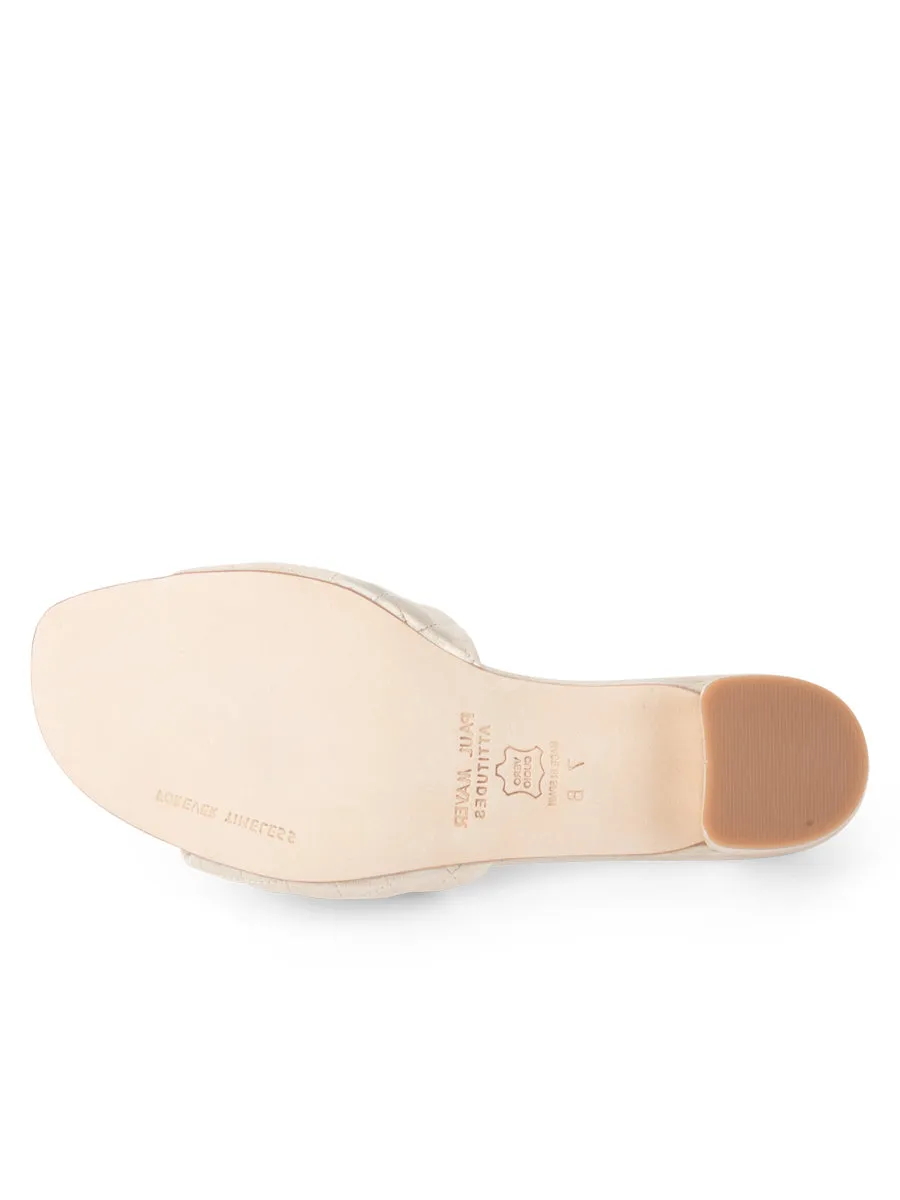 Parque Quilted Block Heeled Sandal
