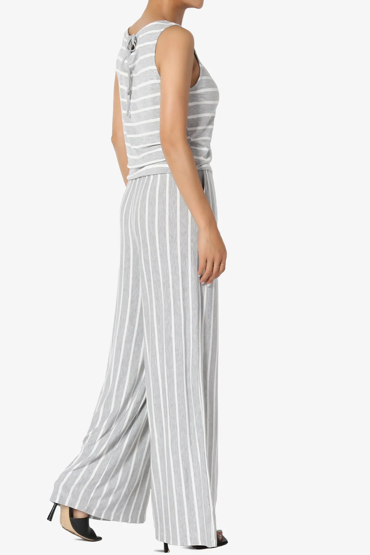 Petra Stripe Sleeveless Wide Leg Jumpsuit