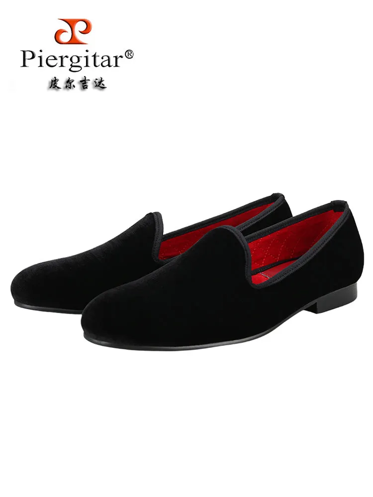 Piergitar European and American Trend Banquet Party Wedding Men's Dress Loafers Suede One Pedal Single Shoes Men