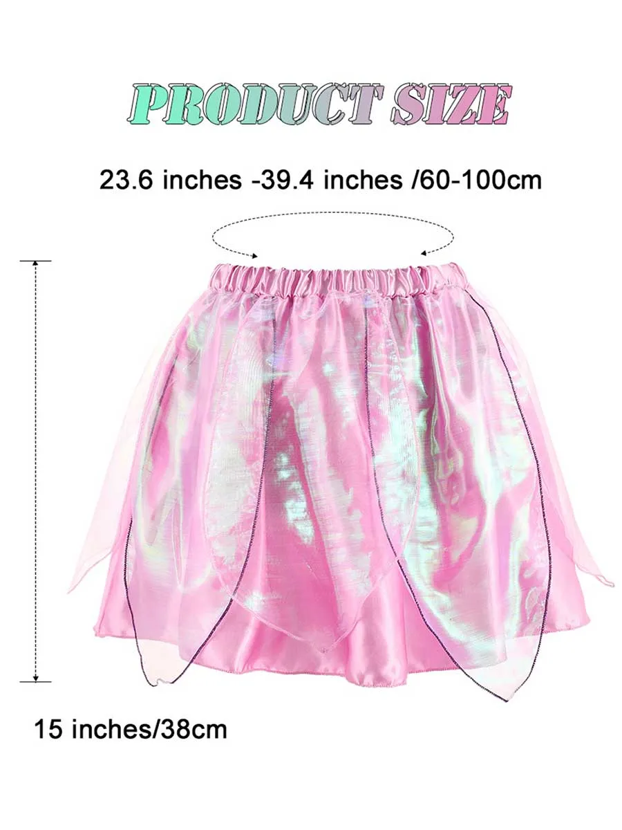 Pink Reflective Multi-layered Dance Skirt