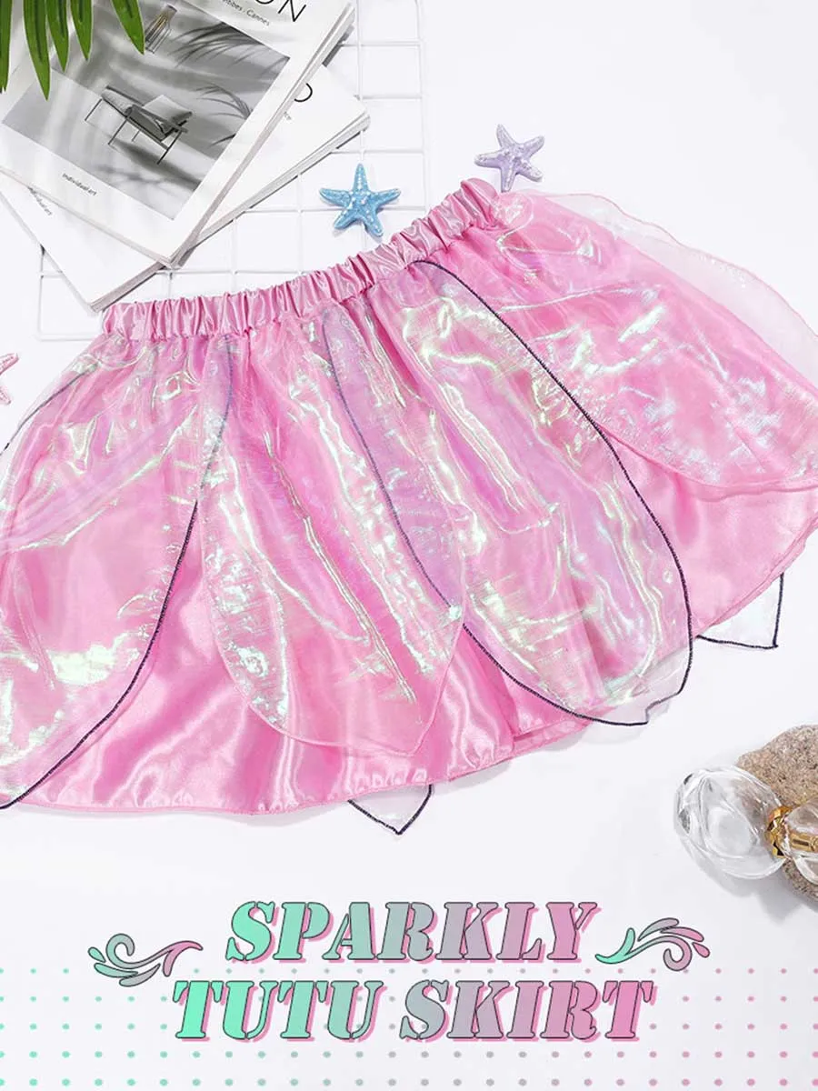 Pink Reflective Multi-layered Dance Skirt