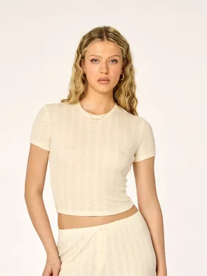 POINTELLE - Baby Tee • Milk
