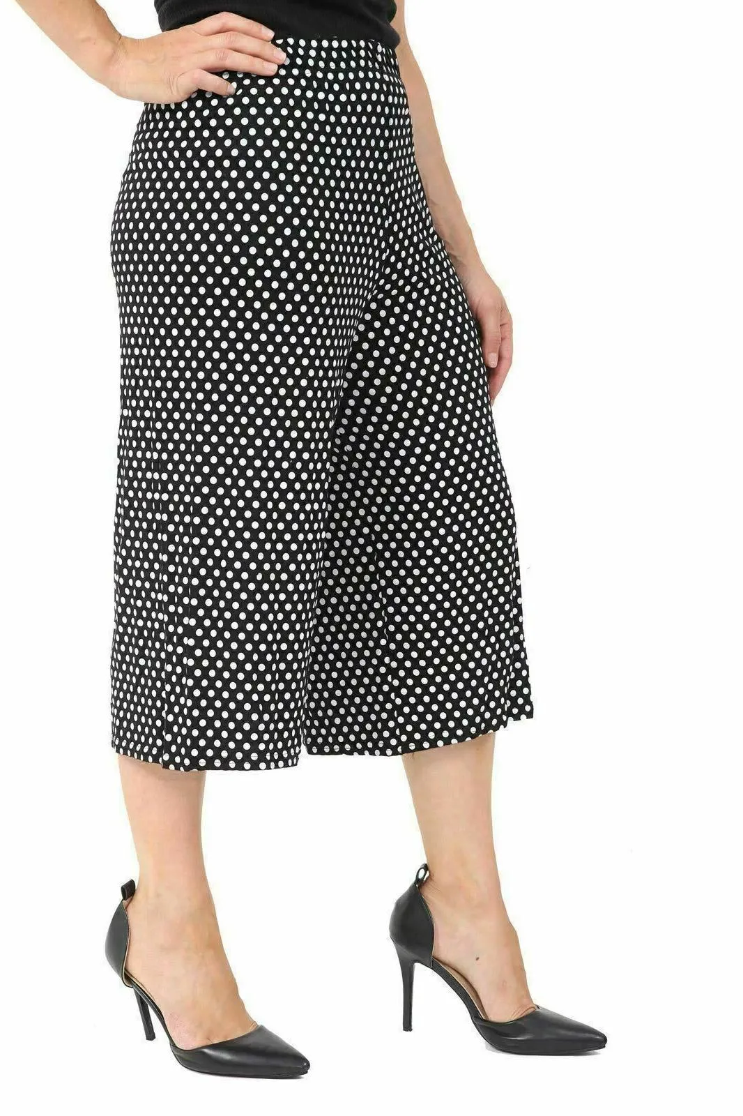 Polka Dot Spot Print Culottes Shorts